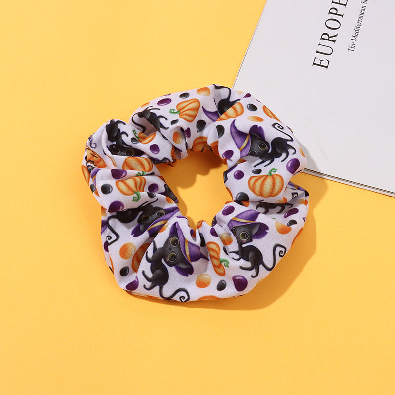 Wholesale Halloween Large Intestine Circle Party Plaid Skull Ghost Festiva Polyesterl Headband